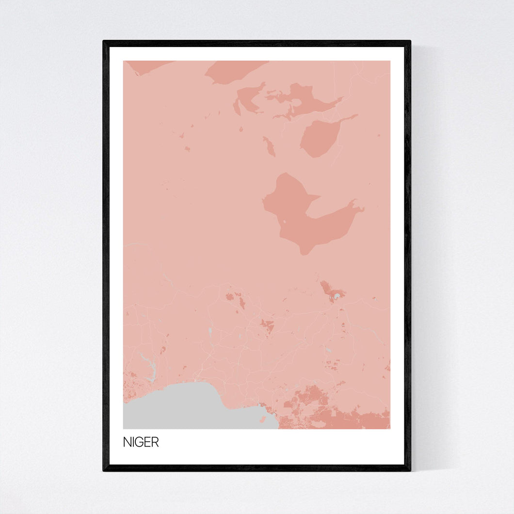 Niger Country Map Print