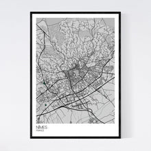 Load image into Gallery viewer, Nîmes City Map Print