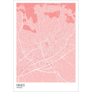 Map of Nîmes, France
