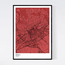 Load image into Gallery viewer, Nîmes City Map Print