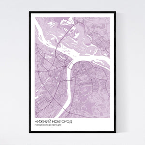 Nizhny Novgorod City Map Print