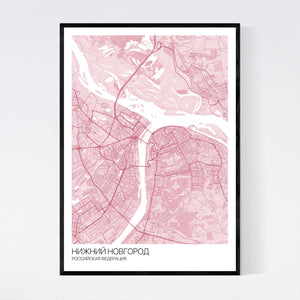 Nizhny Novgorod City Map Print