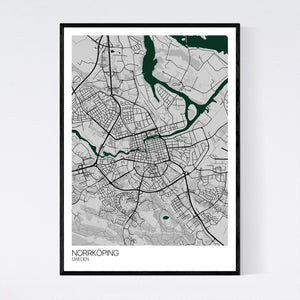 Norrköping City Map Print