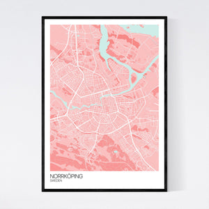 Norrköping City Map Print