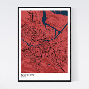 Norrköping City Map Print