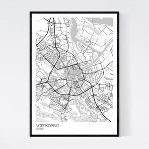Norrköping City Map Print