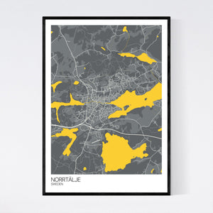 Norrtälje Town Map Print