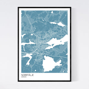 Norrtälje Town Map Print