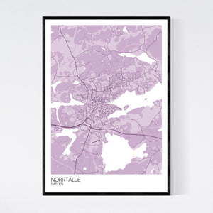 Norrtälje Town Map Print