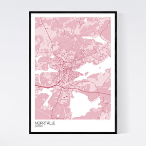 Norrtälje Town Map Print