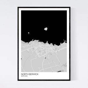 Map of North Berwick, Scotland