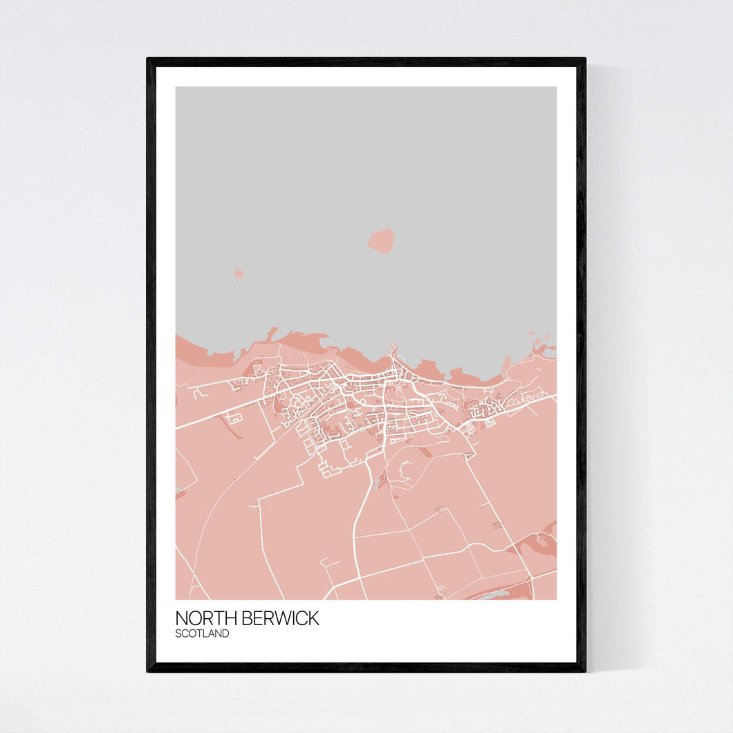 North Berwick Town Map Print