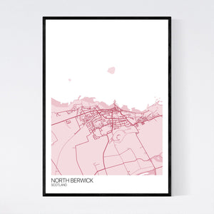 North Berwick Town Map Print