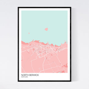 North Berwick Town Map Print