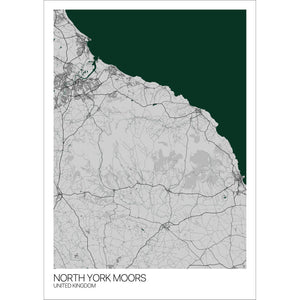 Map of North York Moors, United Kingdom