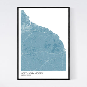 North York Moors Region Map Print
