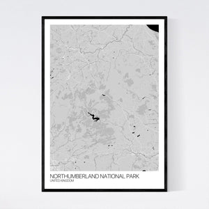 Northumberland National Park Region Map Print