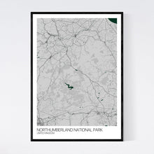 Load image into Gallery viewer, Northumberland National Park Region Map Print