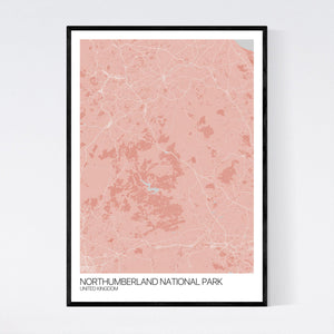 Northumberland National Park Region Map Print