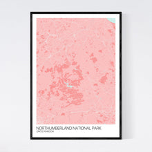 Load image into Gallery viewer, Northumberland National Park Region Map Print