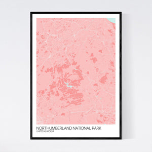 Northumberland National Park Region Map Print