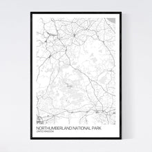 Load image into Gallery viewer, Northumberland National Park Region Map Print