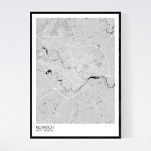 Norwich City Map Print