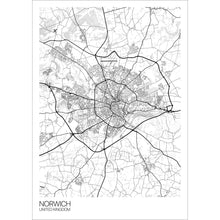Load image into Gallery viewer, Map of Norwich, United Kingdom