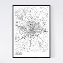 Load image into Gallery viewer, Map of Norwich, United Kingdom