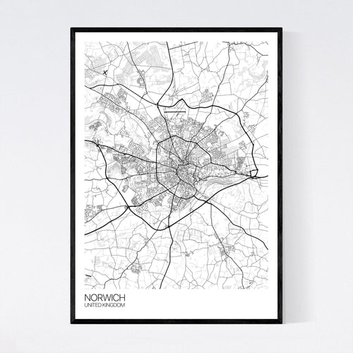 Map of Norwich, United Kingdom