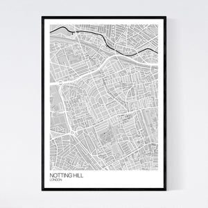 Notting Hill Neighbourhood Map Print
