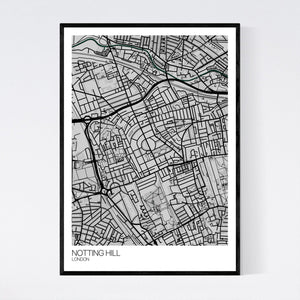 Notting Hill Neighbourhood Map Print