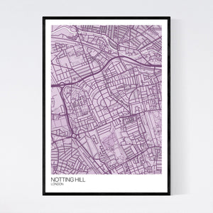 Map of Notting Hill, London