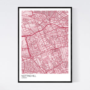 Notting Hill Neighbourhood Map Print