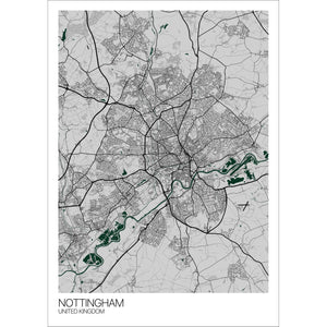 Map of Nottingham, United Kingdom