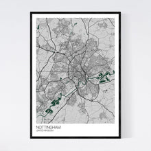 Load image into Gallery viewer, Map of Nottingham, United Kingdom