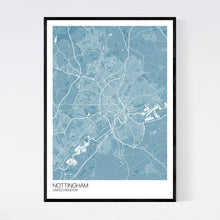 Load image into Gallery viewer, Nottingham City Map Print