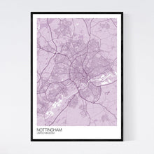 Load image into Gallery viewer, Nottingham City Map Print