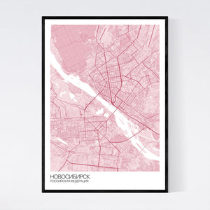 Novosibirsk City Map Print