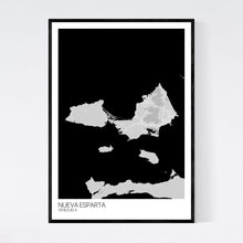 Load image into Gallery viewer, Nueva Esparta Island Map Print