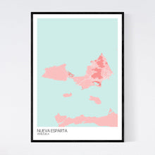 Load image into Gallery viewer, Nueva Esparta Island Map Print