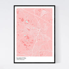 Load image into Gallery viewer, Nuneaton City Map Print