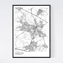 Load image into Gallery viewer, Nuneaton City Map Print