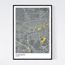 Load image into Gallery viewer, Nuremberg City Map Print