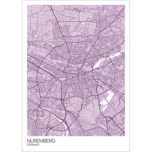 Map of Nuremberg, Germany