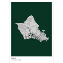 Load image into Gallery viewer, Map of Oʻahu, Hawaiian Islands