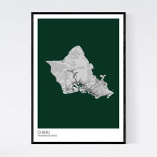 Load image into Gallery viewer, Map of Oʻahu, Hawaiian Islands