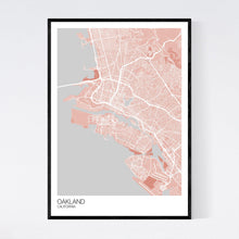 Load image into Gallery viewer, Oakland City Map Print