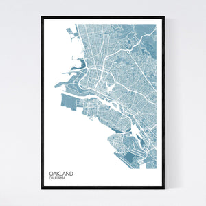 Oakland City Map Print