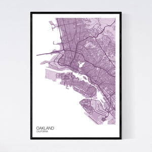 Oakland City Map Print